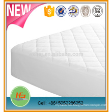 High Quality Hypoallergenic Strapped Microfiber Polyester Fitted Quilted Mattress Pad